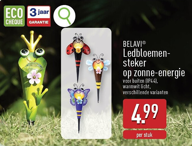 Ledbloemen steker op zonne-energie