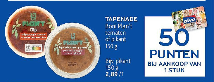 TAPENADE Boni Plan't tomaten of pikant 150 g