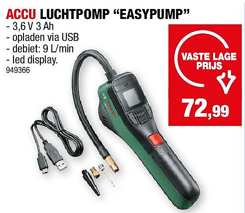 ACCU LUCHTPOMP “EASYPUMP”