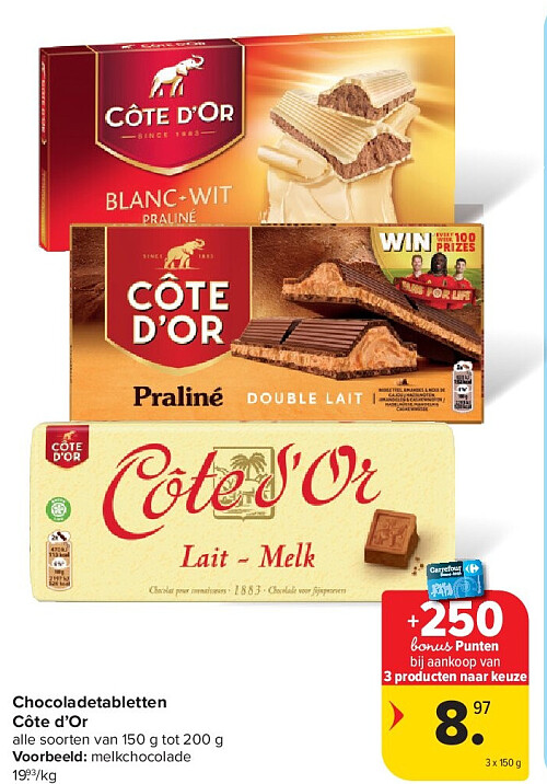 Chocoladetabletten Côte d’Or