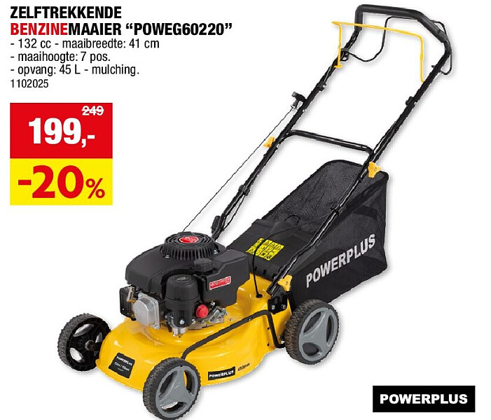 ZELFTREKKENDE BENZINEMAAIER “POWEG60220”