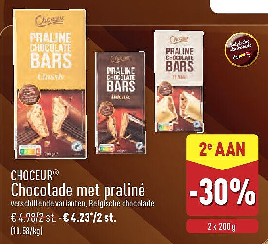 Chocolade met praliné