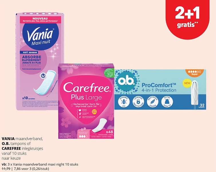 Vania maandverband maxi night 10 stuks