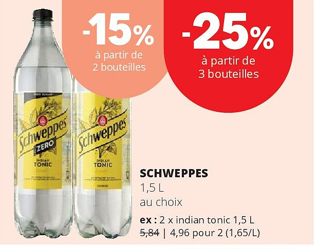 SCHWEPPES indian tonic 1,5 L