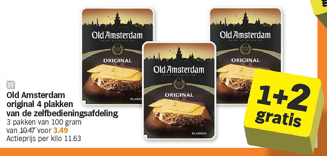 Old Amsterdam original 4 plakken van de zelfbedieningsafdeling