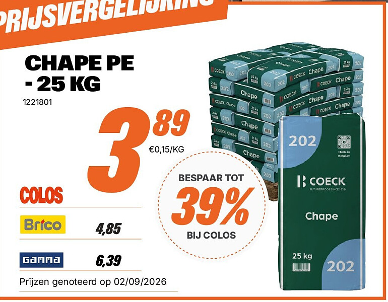 CHAPE PE - 25 KG