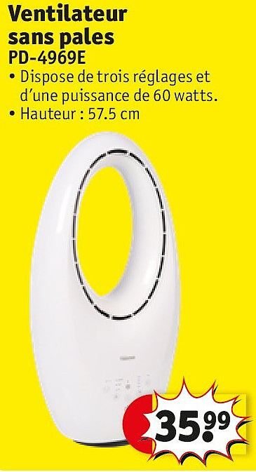 Ventilateur sans pales PD-4969E