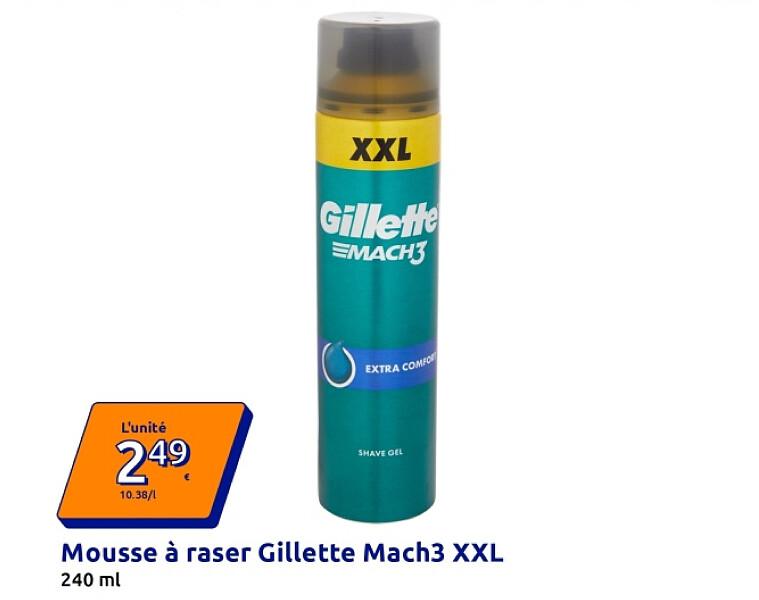 Mousse à raser Gillette Mach3 XXL