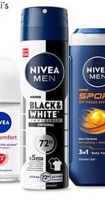 NIVEA deodorant 50 en 150 ml en bad en douche 250 ml