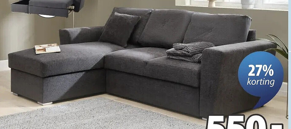 VEJLBY bedbank met chaise longue