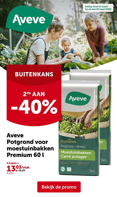 Aveve Potgrond voor moestuinbakken Premium 60 l