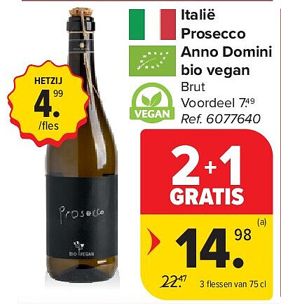 Italië Prosecco Anno Domini bio vegan