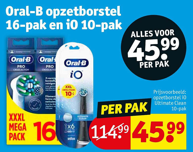 Oral-B opzetborstel 16-pak en iO 10-pak