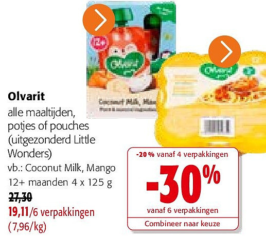 Olvarit alle maaltijden, potjes of pouches