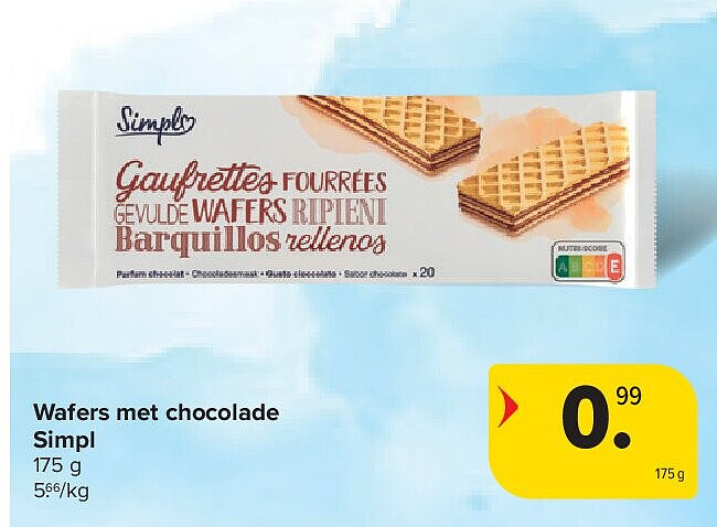 Wafers met chocolade Simpl