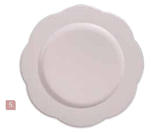 Roze onderbord in bloemvorm