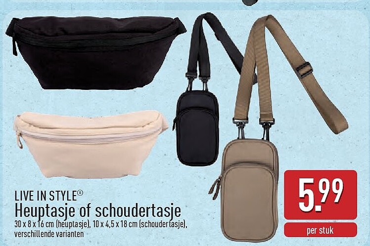 Heuptasje of schoudertasje