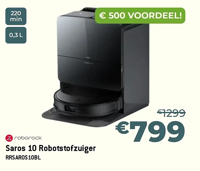 Saros 10 Robotstofzuiger RRSAROS 10BL