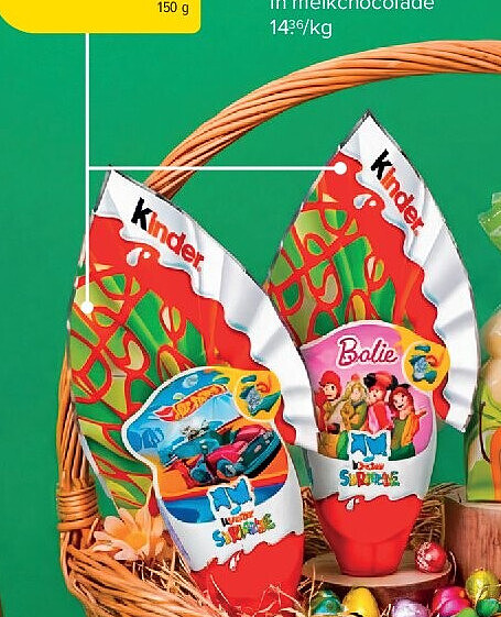 Paasei Maxi Kinder Surprise Hot Wheels of Barbie