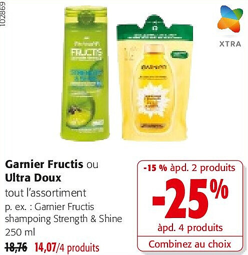 Garnier Fructis shampoing Strength & Shine 250 ml