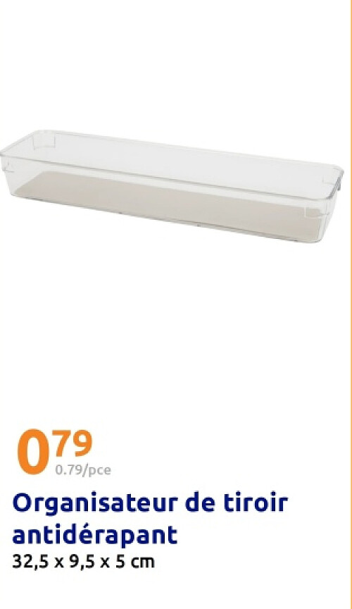 Organisateur de tiroir antidérapant