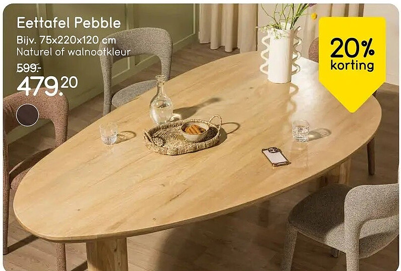 Eettafel Pebble