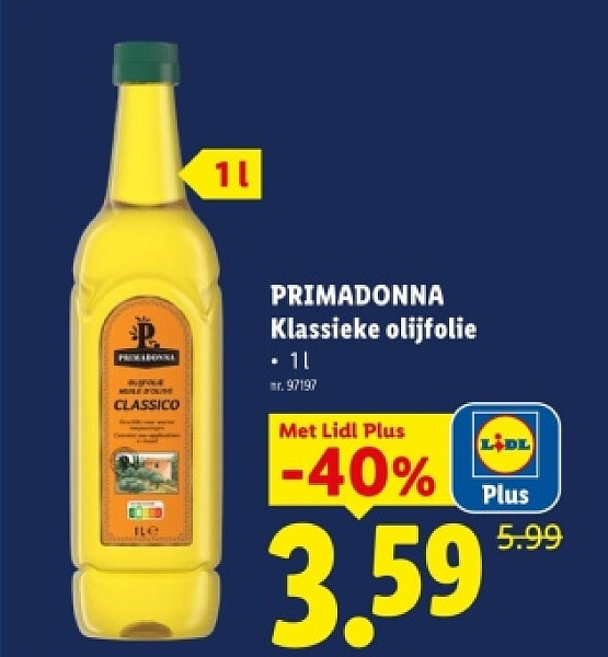PRIMADONNA Klassieke olijfolie