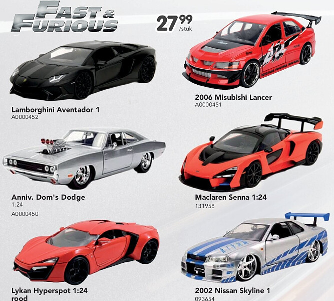 Fast & Furious modelauto's