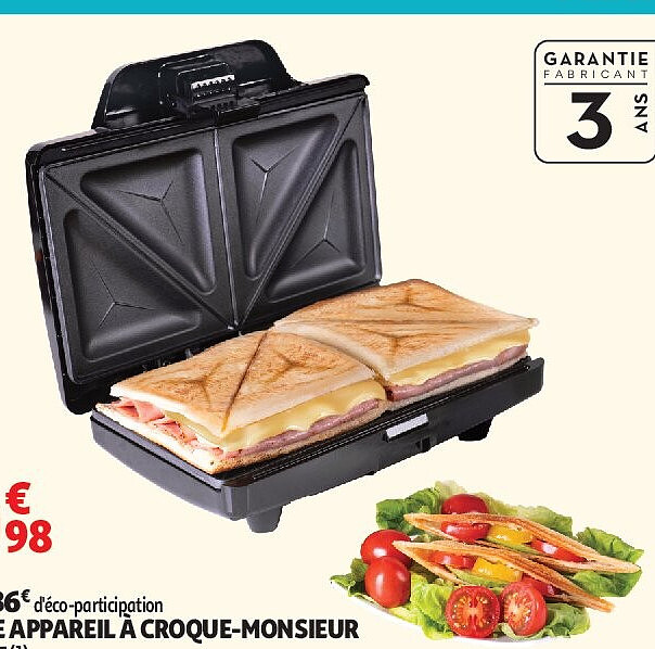 Qilive appareil à croque-monsieur Q.5961