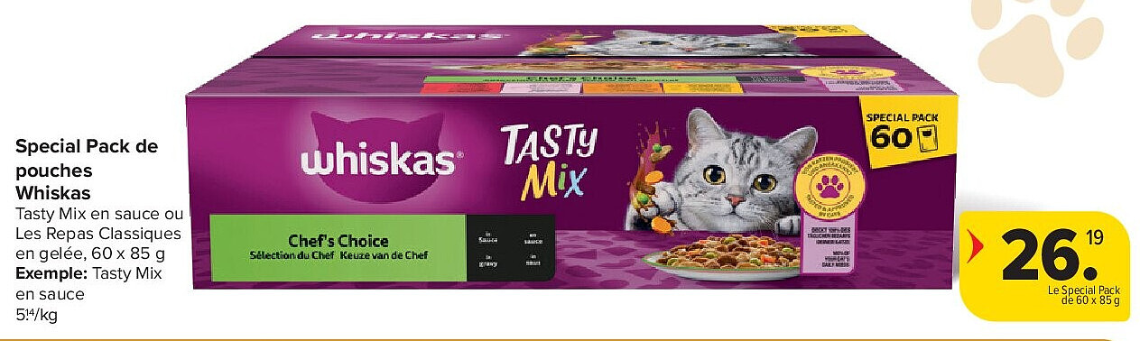 Special Pack de pouches Whiskas 60 x 85 g