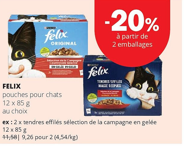 FELIX pouches pour chats 12 x 85 g