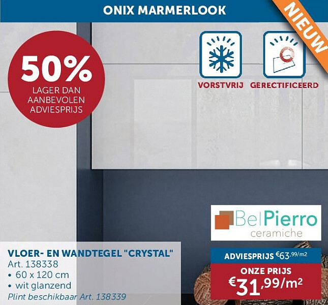 VLOER- EN WANDTEGEL "CRYSTAL"