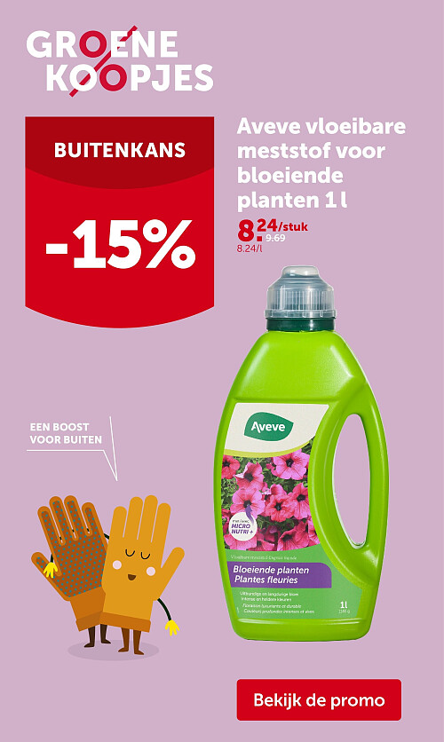 Aveve vloeibare meststof voor bloeiende planten 1 l