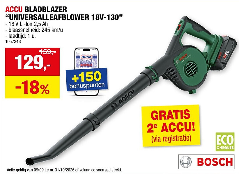 ACCU BLADBLAZER “UNIVERSALLEAFBLOWER 18V-130”