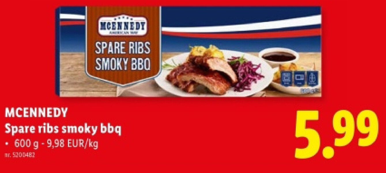 Spare ribs smoky bbq
