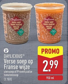 Verse soep op Franse wijze