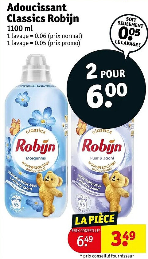 Adoucissant Classics Robijn 1100 ml