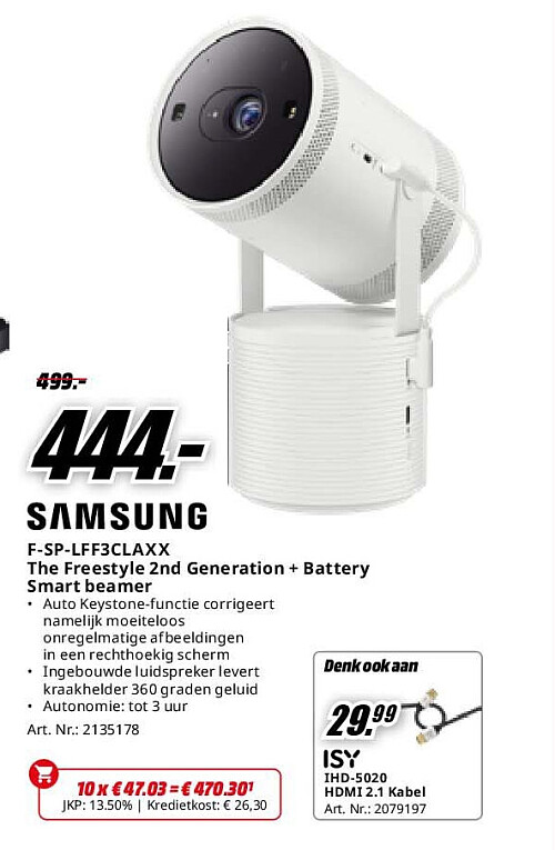 F-SP-LFF3CLAXX The Freestyle 2nd Generation + Battery Smart beamer