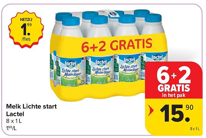 Melk Lichte start Lactel