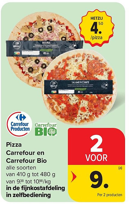 Pizza Carrefour en Carrefour Bio