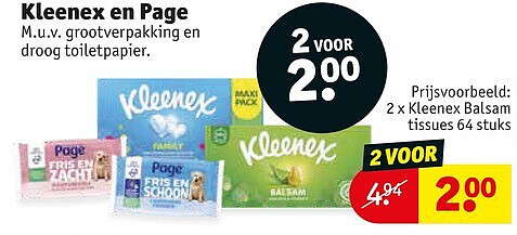 Kleenex en Page