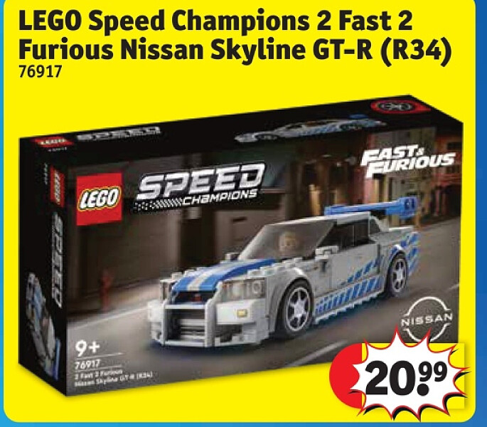 LEGO Speed Champions 2 Fast 2 Furious Nissan Skyline GT-R (R34)
