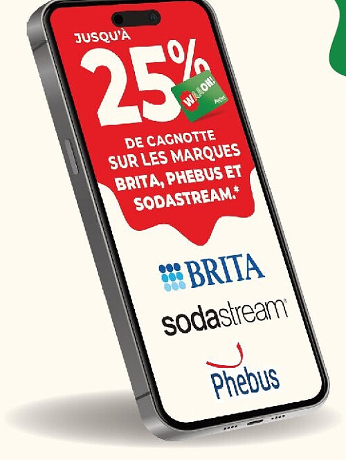Produits des marques Brita, Phébus et Sodastream