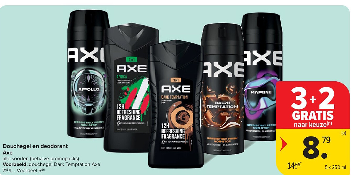 Douchegel en deodorant Axe