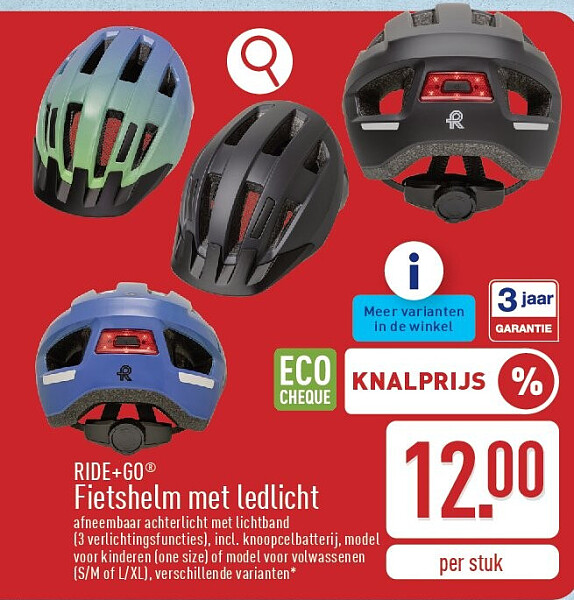 Fietshelm met ledlicht