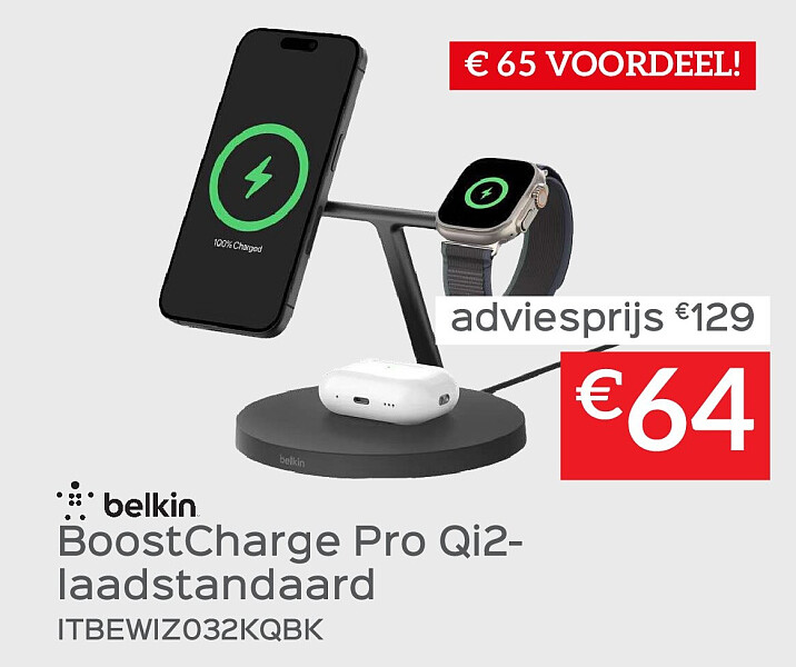BoostCharge Pro Qi2- laadstandaard ITBEWIZ032KQBK