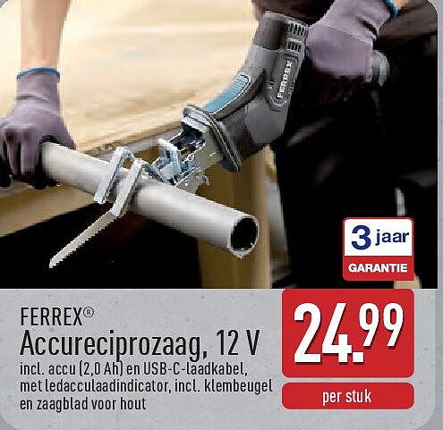 Accureciprozaag, 12V