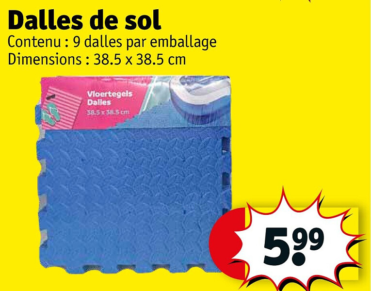 Dalles de sol 38.5 x 38.5 cm