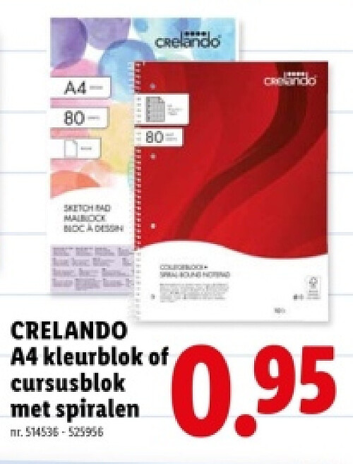 A4 kleurblok of cursusblok met spiralen
