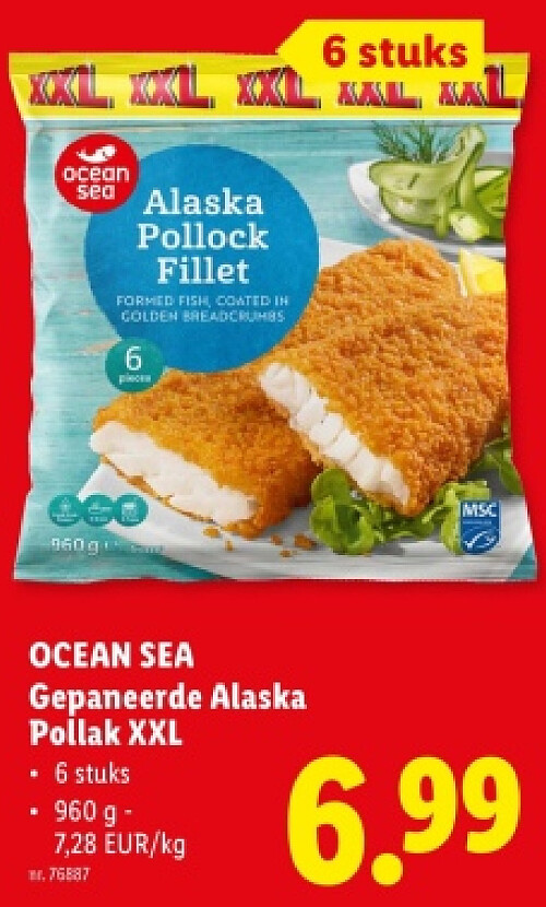 Gepaneerde Alaska Pollak XXL
